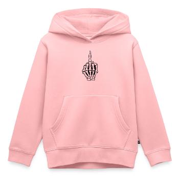Skull finger - Kinder Premium Organic Hoodie - Rosa - Vorne - AI Model Kid Female (0cm)
