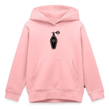 Parfum de cercueil - Sweat Premium à capuche enfant bio - rose - Devant - AI Model Kid Female (0cm)