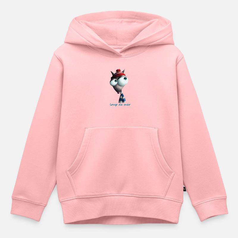 loup de mer - Sweat Premium à capuche enfant bio - rose