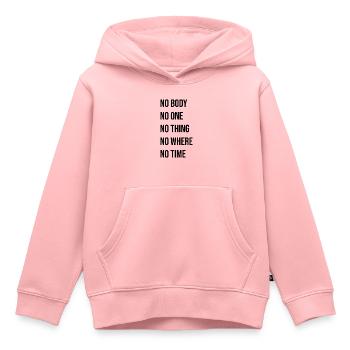 No Time No Body - Kinder Premium Organic Hoodie - Rosa - Vorne - AI Model Kid Female (0cm)