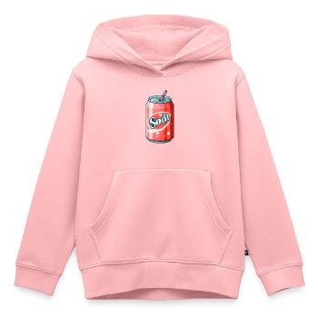 Soda Canette Pastel - Rafraîchissement en Couleurs - Sweat Premium à capuche enfant bio - rose - Devant - AI Model Kid Female (0cm)
