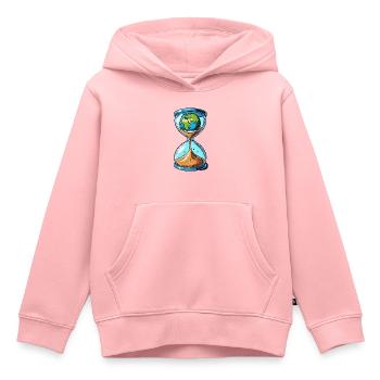 Le monde du sablier - Sweat Premium à capuche enfant bio - rose - Devant - AI Model Kid Female (0cm)