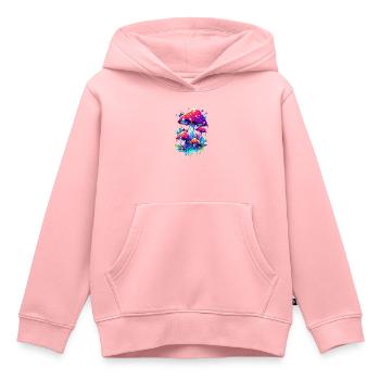 Pilz - Kinder Premium Organic Hoodie - Rosa - Vorne - AI Model Kid Female (0cm)