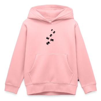 Icône du football - Sweat Premium à capuche enfant bio - rose - Devant - AI Model Kid Female (0cm)