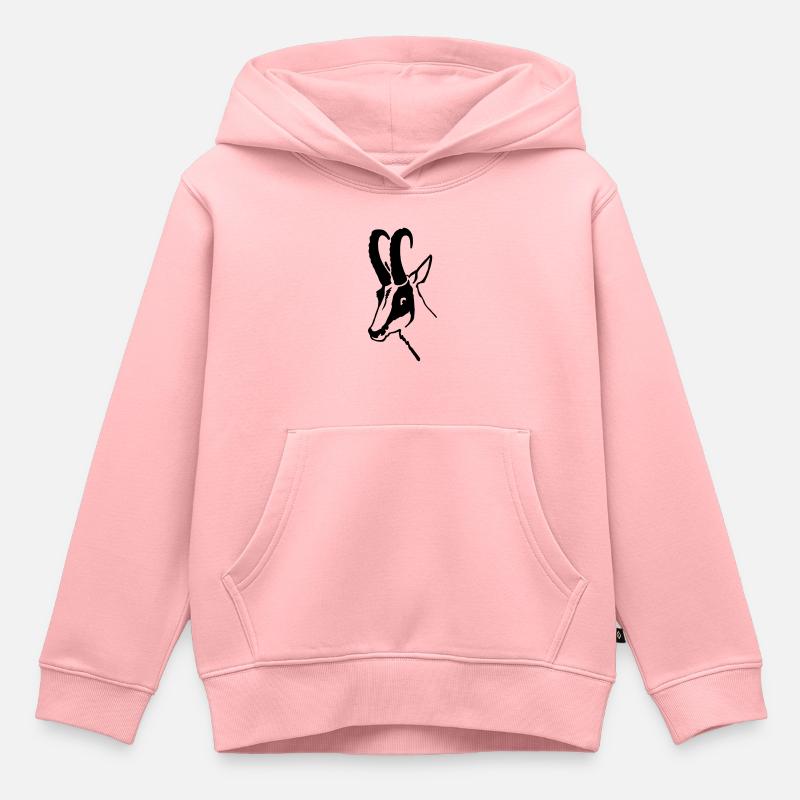 Chamois - Sweat Premium à capuche enfant bio - rose