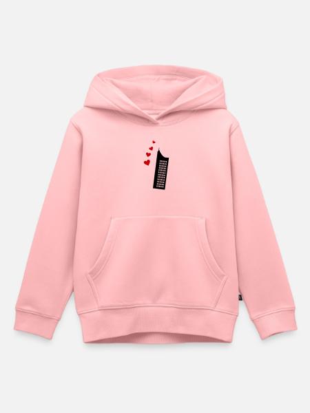 Leipzig Uniriese MDR Gebäude - Kinder Premium Organic Hoodie - Rosa