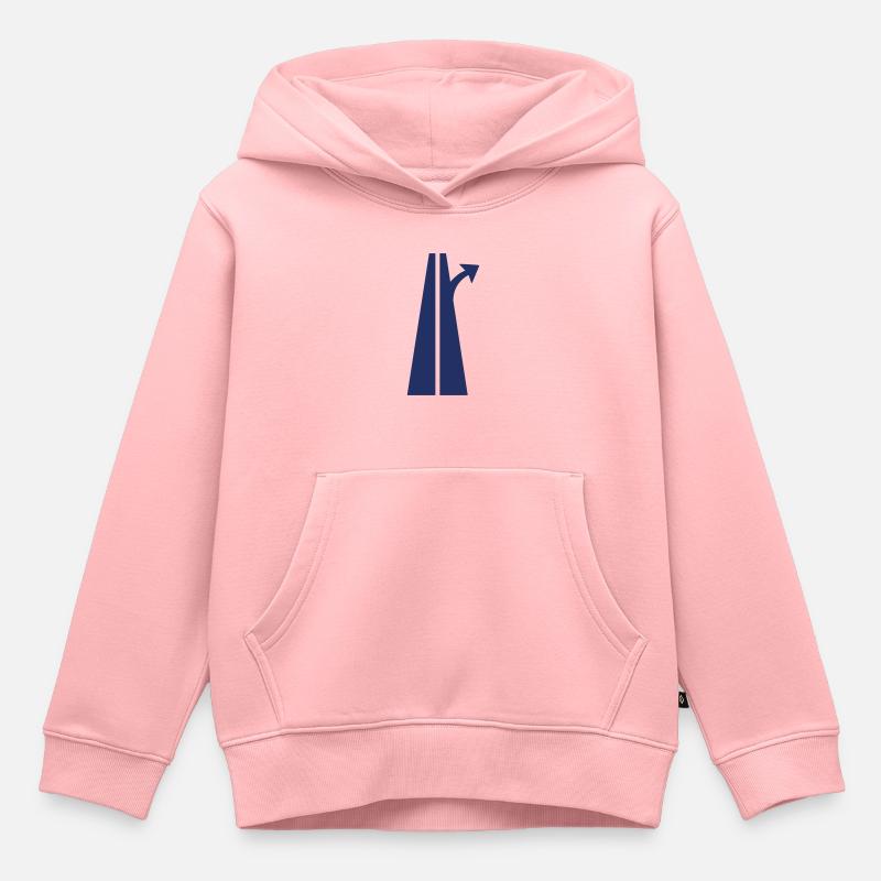 autoroute - Sweat Premium à capuche enfant bio - rose