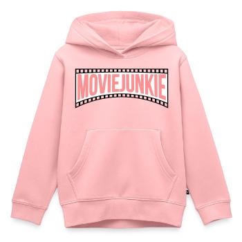 Colors can be changed | Movie Junkie - Kids Premium Organic Hoodie - rose - Front - AI Model Kid Female (0cm)