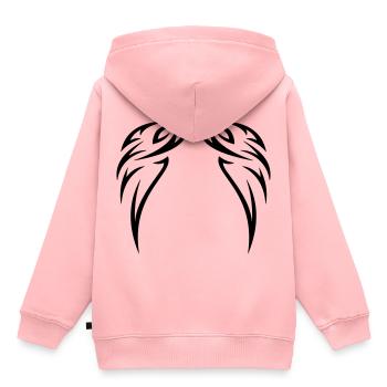tattoo wings - Sweat Premium à capuche enfant bio - rose - Dos - AI Model Kid Female (0cm)