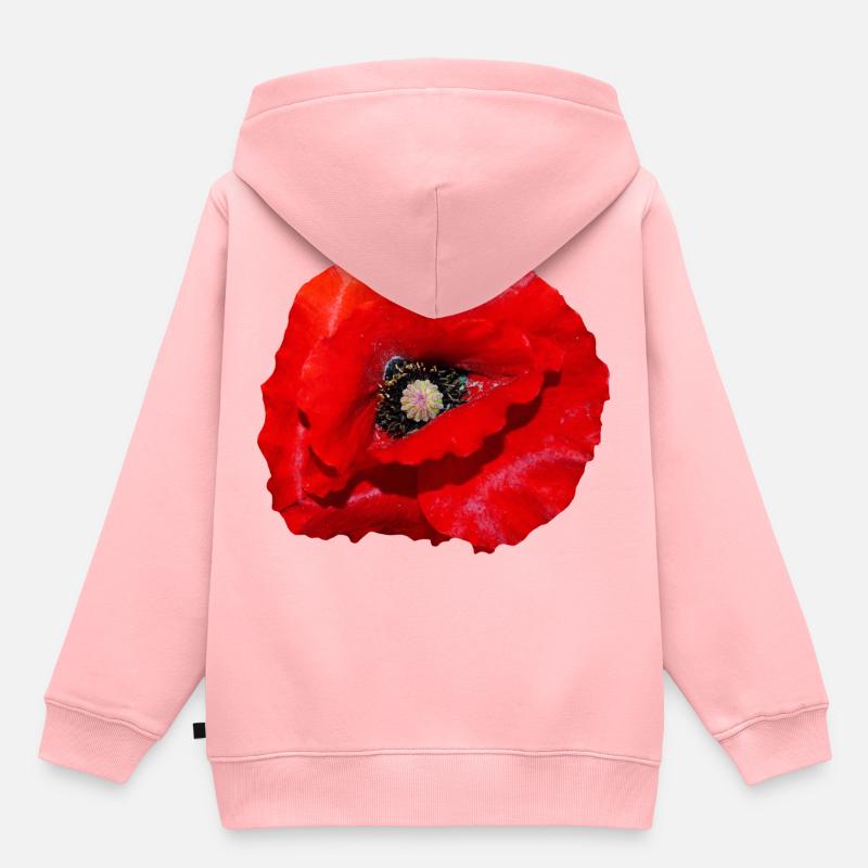 Mohn - Kinder Premium Organic Hoodie - Rosa