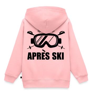 apres ski brille - Kinder Premium Organic Hoodie - Rosa - Hinten - AI Model Kid Female (0cm)