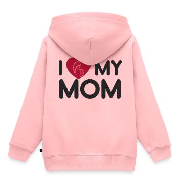 Ich liebe mein Mutter-Mutter-Tagesgeschenk - Shirt - Kinder Premium Organic Hoodie - Rosa - Hinten - AI Model Kid Female (0cm)