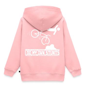 Je fais mes propres cascades - Sweat Premium à capuche enfant bio - rose - Dos - AI Model Kid Female (0cm)