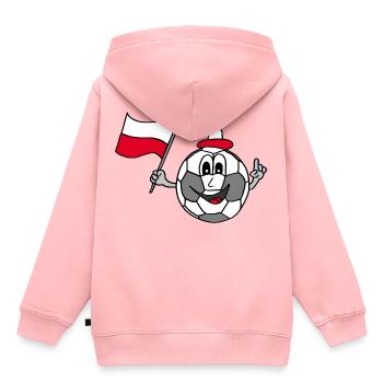 Fußball Polen, EM, soccer, championship, Fahne - Kids Premium Organic Hoodie - rose - Back - AI Model Kid Female (0cm)