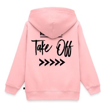 Ready for take off - Kinder Premium Organic Hoodie - Rosa - Hinten - AI Model Kid Female (0cm)