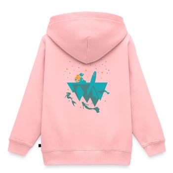 surfbar - Sweat Premium à capuche enfant bio - rose - Dos - AI Model Kid Female (0cm)