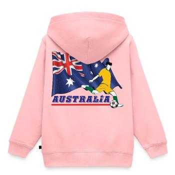 Australia Football Gift Fan World Championship - Kids Premium Organic Hoodie - rose - Back - AI Model Kid Female (0cm)