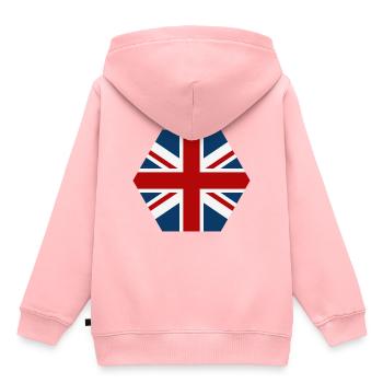 Great Britain flag - Kids Premium Organic Hoodie - rose - Back - AI Model Kid Female (0cm)