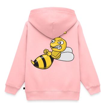 Drôle d'abeilles frelons insectes - Sweat Premium à capuche enfant bio - rose - Dos - AI Model Kid Female (0cm)
