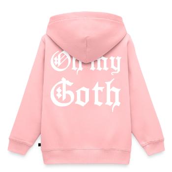Oh mon goth - Sweat Premium à capuche enfant bio - rose - Dos - AI Model Kid Female (0cm)