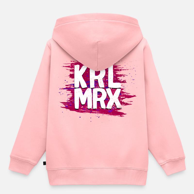 KRXL MRX - Karl Marx - Sweat Premium à capuche enfant bio - rose