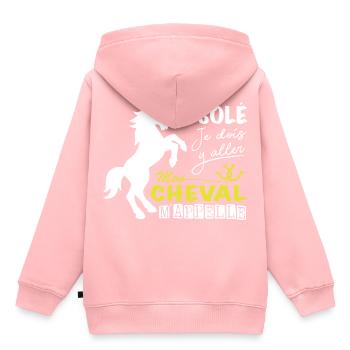 Horse Shirt • Reiten • Pony Geschenke - Kinder Premium Organic Hoodie - Rosa - Hinten - AI Model Kid Female (0cm)