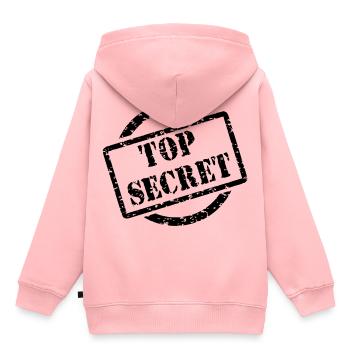 Top Secret - Kinder Premium Organic Hoodie - Rosa - Hinten - AI Model Kid Female (0cm)
