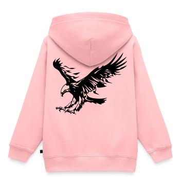 eagle adler - Kinder Premium Organic Hoodie - Rosa - Hinten - AI Model Kid Female (0cm)