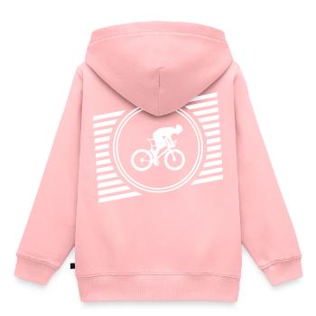coureur - Sweat Premium à capuche enfant bio - rose - Dos - AI Model Kid Female (0cm)