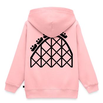 roller coaster - Kids Premium Organic Hoodie - rose - Back - AI Model Kid Female (0cm)