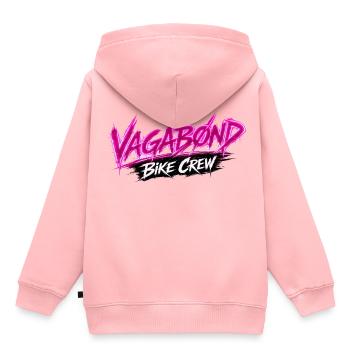 VAGABØ ND_BIKE_CREW_2 - Kids Premium Organic Hoodie - rose - Back - AI Model Kid Female (0cm)