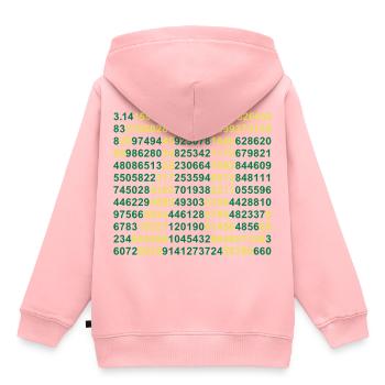 pi Kreiszahl - Kinder Premium Organic Hoodie - Rosa - Hinten - AI Model Kid Female (0cm)