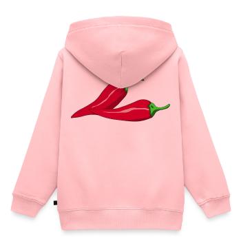 Chillischoten Chilli - Kinder Premium Organic Hoodie - Rosa - Hinten - AI Model Kid Female (0cm)