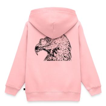 Adler - Kinder Premium Organic Hoodie - Rosa - Hinten - AI Model Kid Female (0cm)
