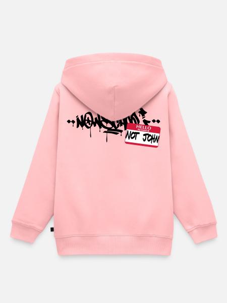 Now-School - Hallo mein Name ist nicht John (Red) - Kinder Premium Organic Hoodie - Rosa