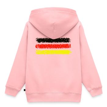 Deutschland - Kinder Premium Organic Hoodie - Rosa - Hinten - AI Model Kid Female (0cm)