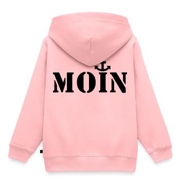 Moin - Sweat Premium à capuche enfant bio - rose - Dos - AI Model Kid Female (0cm)