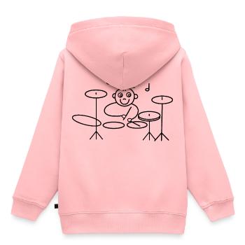 Batteur cool à la batterie - Sweat Premium à capuche enfant bio - rose - Dos - AI Model Kid Female (0cm)