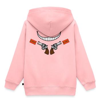 Lächeln gun - Kinder Premium Organic Hoodie - Rosa - Hinten - AI Model Kid Female (0cm)