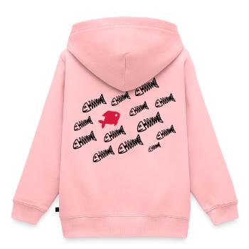 Deadfish - Kinder Premium Organic Hoodie - Rosa - Hinten - AI Model Kid Female (0cm)
