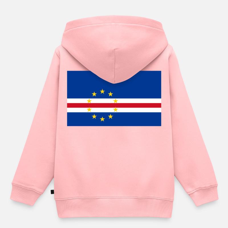 drapeau Cap Vert - Sweat Premium à capuche enfant bio - rose