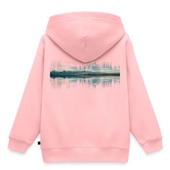Audio Neuseeland Musik Geschenk - Kinder Premium Organic Hoodie - Rosa - Hinten - AI Model Kid Female (0cm)