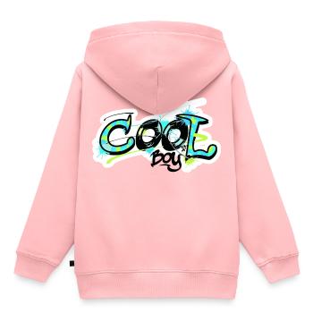 fraîche motif graffiti garçon - chemise cool pour les enfants - Sweat Premium à capuche enfant bio - rose - Dos - AI Model Kid Female (0cm)
