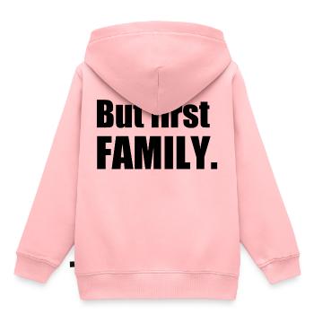 famille - Sweat Premium à capuche enfant bio - rose - Dos - AI Model Kid Female (0cm)