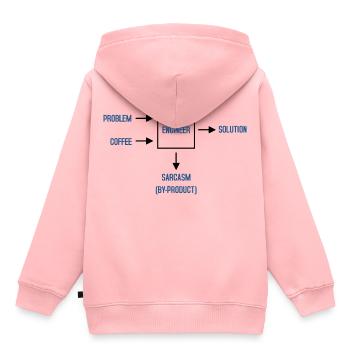 Ingenieur - Kinder Premium Organic Hoodie - Rosa - Hinten - AI Model Kid Female (0cm)