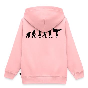 KARATE Evolution Arts Martiaux Kickboxing Bruce Lee - Sweat Premium à capuche enfant bio - rose - Dos - AI Model Kid Female (0cm)