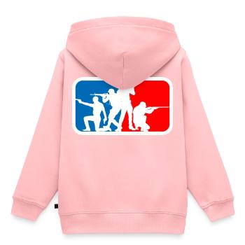 équipe - Sweat Premium à capuche enfant bio - rose - Dos - AI Model Kid Female (0cm)