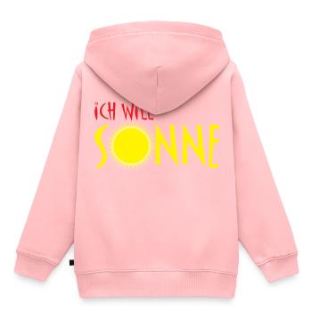 Je veux du soleil - Sweat Premium à capuche enfant bio - rose - Dos - AI Model Kid Female (0cm)