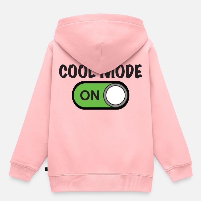 MODE COOL ON - Sweat Premium à capuche enfant bio - rose