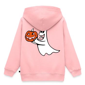 fantôme - Sweat Premium à capuche enfant bio - rose - Dos - AI Model Kid Female (0cm)